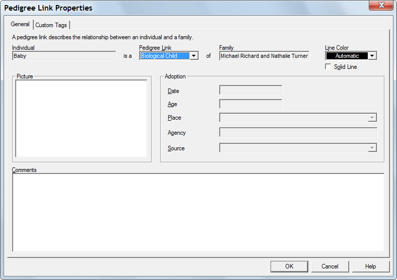 Link Property Dialog