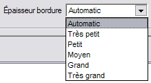 Choix des épaisseur de la bordure