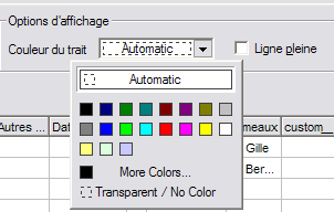 Twins link can be customized by color and line style.