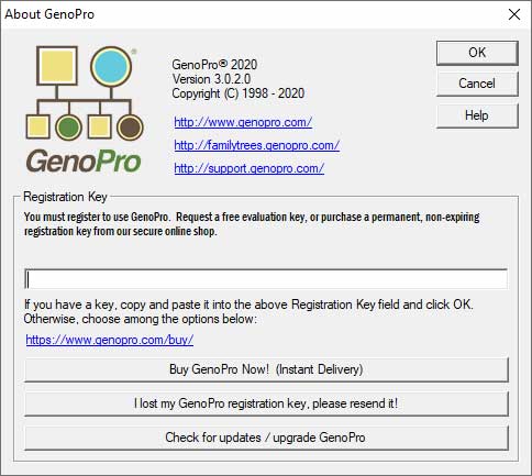 About GenoPro dialog - GenoPro