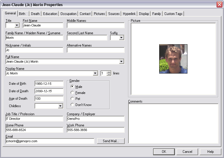 individual properties genopro help