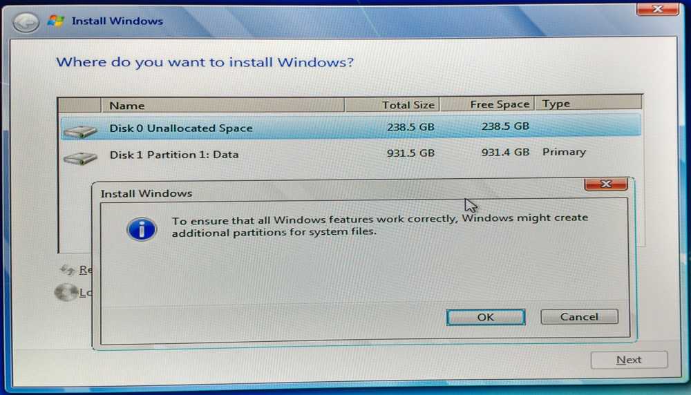 VeraCrypt: To ensure all Windows features work correctly, WIndows might create additional partitions for system files.